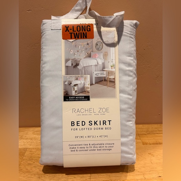 Rachel Zoe Other - Rachel Zoe Light Gray Bed Skirt for Lofted Dorm Bed Size Twin XL.